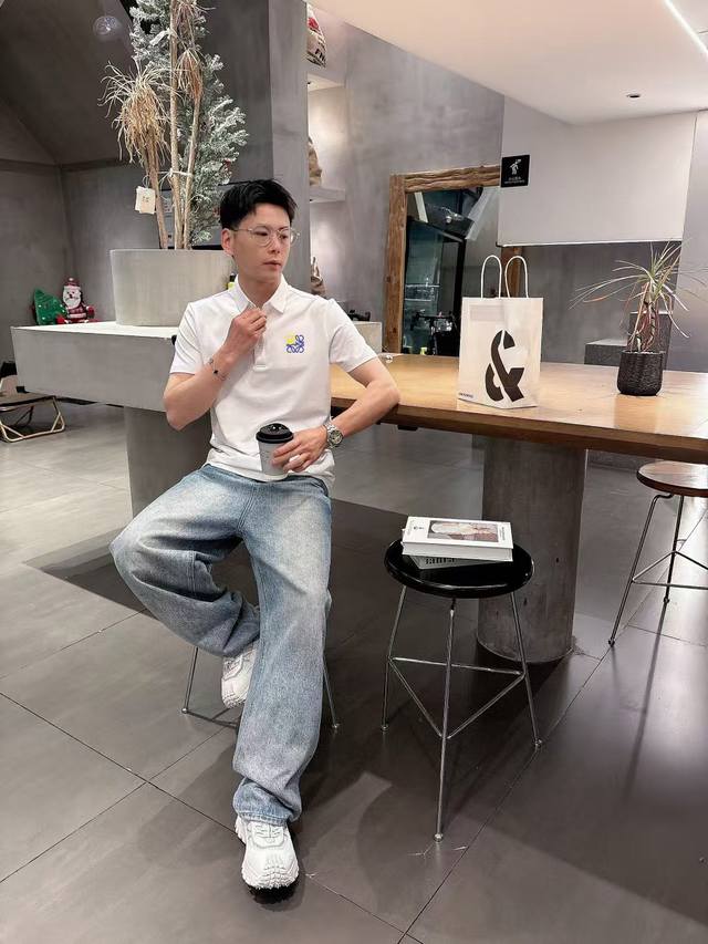 Ziy 罗意威 2025Ss经典时尚翻领 Polo衫短袖 贸易公司渠道订单，官网同步发售，简约大气，时尚百搭，品相更是无法挑剔更不易褪色彰显出别样的风味码数：M
