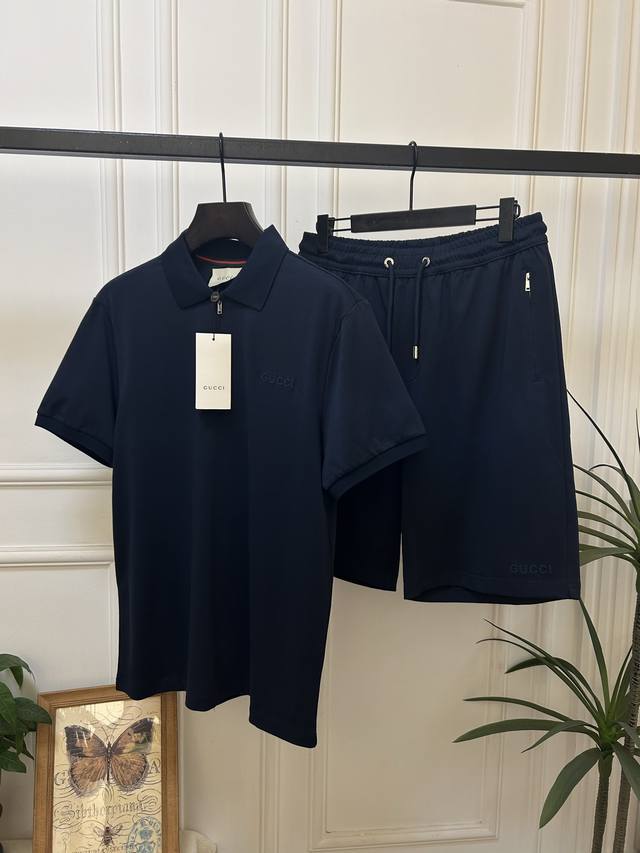 Cx 新品套装Gucci年春夏季新款运动休闲套装，外贸公司订单顶级品质，完胜，意大利客供进口欧棉面料，顺滑细腻，贴身穿着首选，定制螺纹，资深裁缝立体剪裁，工艺做