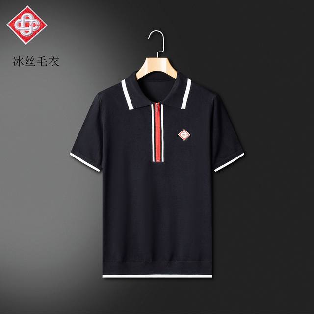 Yi 早春新款纯棉混纺冰丝针织短袖，男士休闲短袖T恤针织衫！贸易公司渠道稀出，同步官网发售！穿着这款针织T恤，无论是漫步于都市的街头巷尾，还是沉浸在自然的怀抱之
