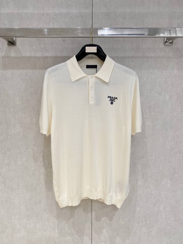 Xp Prada 2025年新款针织官方同步 商务首选时尚个性 百搭潮流纯原品质 原版面料吊牌 领标 水洗麦 三标齐全颜色:黑色 白色尺码：S-Xl