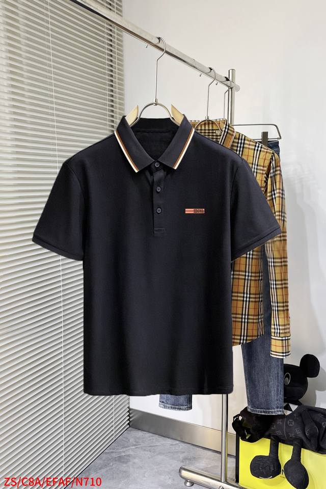 N710 高端面料 Zs 杰尼亚 2025 Ss夏季新款 Logo男士翻领Polo衫！经典商务男款，高端男装的天花板级别的商务男款！简约时尚大气不失优雅，单穿内