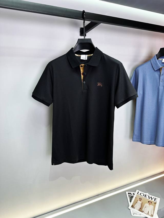 Bur巴宝莉 2025Ss夏季新款战马Logo男士翻领Polo衫！经典商务男款，客供定织100%网眼珠地棉布精心制成，面料表面排列均匀整齐的网眼纹理，透气性和散
