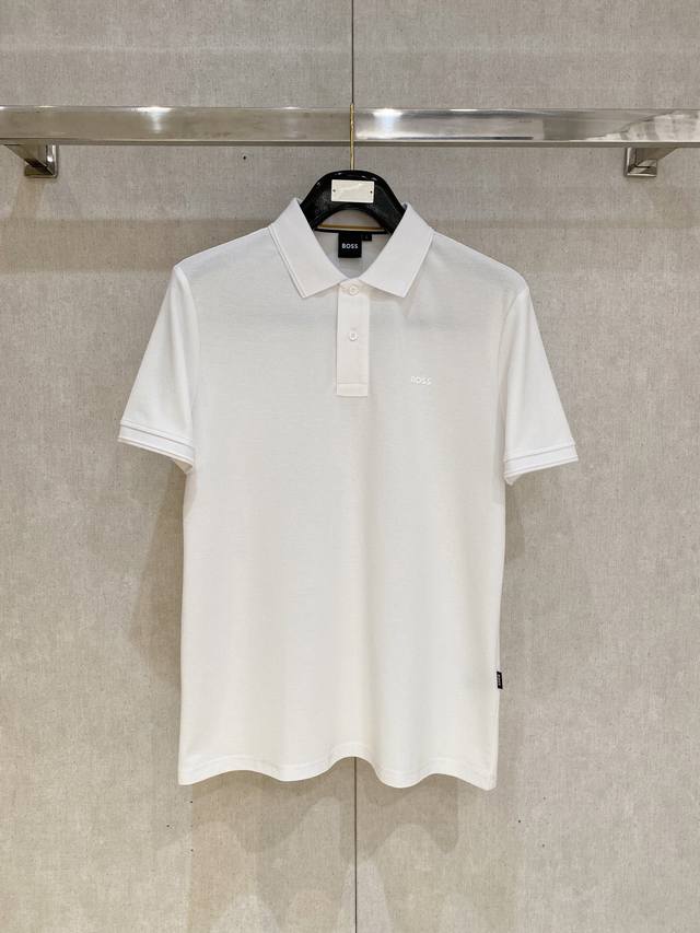 Boss 2025Ss夏季新款字母Logo男士翻领Polo衫！经典商务男款，高端男装的天花板级别的商务男款！简约时尚大气不失优雅，单穿内搭体面过人，品质控 细节