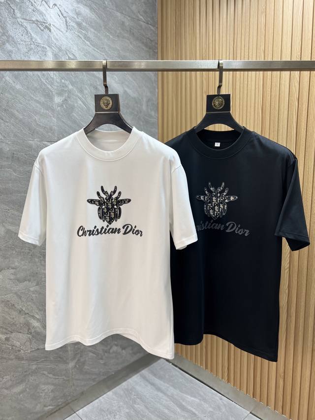 Dior 迪奥 2025春夏新品 三标齐全 短袖T恤 好货不用过多介绍 看细节 专柜码数：M-Xxxxl 175 140建议L