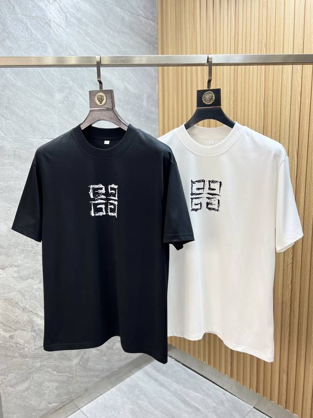 Give 纪梵希 2025春夏新品 三标齐全 短袖T恤 好货不用过多介绍 看细节 专柜码数：M-Xxxxl 175 140建议L