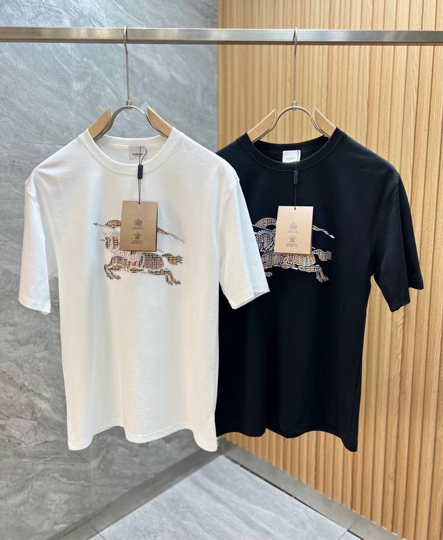 Burberry 巴宝莉 2025春夏新品 三标齐全 丝光棉 短袖T恤 好货不用过多介绍 看细节 专柜码数：M-Xxxl 175 140建议L