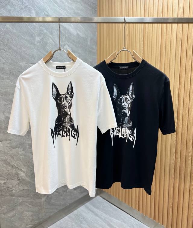 Balenciaga 巴黎世家 2025春夏新品 三标齐全 丝光棉 短袖T恤 好货不用过多介绍 看细节 专柜码数：M-Xxxl 175 140建议L