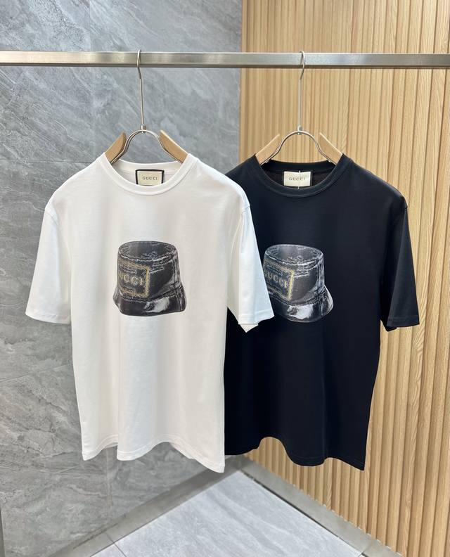 Gucci 古奇 2025春夏新品 三标齐全 圆领丝光棉短袖T恤 好货不用过多介绍 看细节 专柜码数：M-Xxxl 175 140建议L
