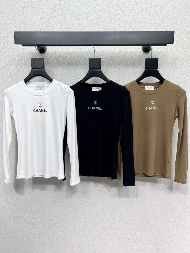 小香风长袖打底上衣 进口弹力纯棉面料 高品质 三色 尺码Sml.