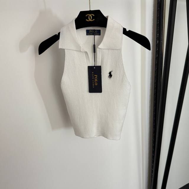 款号20254342 Polo Ralph Lauren 拉夫.劳伦新款 马球刺绣翻领针织背心，白色，红色，卡其色，黄色，黑色， 均码；胸围56，长43 .