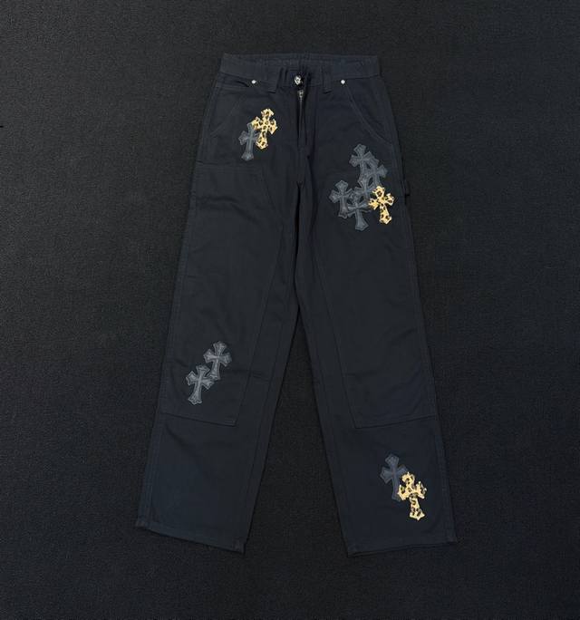 款号：D363Chrome Hearts 克罗心直筒伐木工装裤颜色#黑尺码#S-Xxl 28 30 32 34 36 28腰围74 臀围102 裤长10130腰