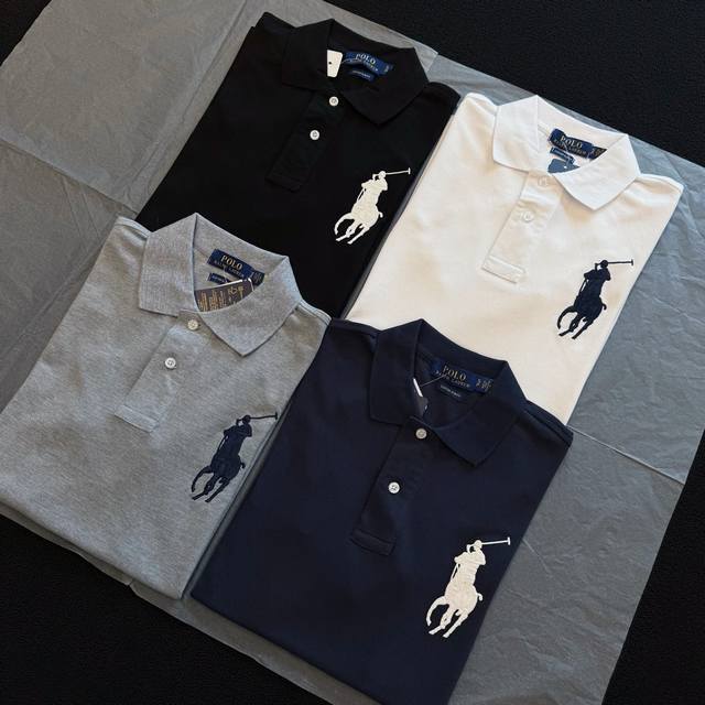 款号：Rl04 四色 Ralph Lauren 拉夫劳伦 基础大马刺绣Logo Big Pony Polo衫 T恤短袖原版面料100%珠地棉，胸口进口刺绣Log