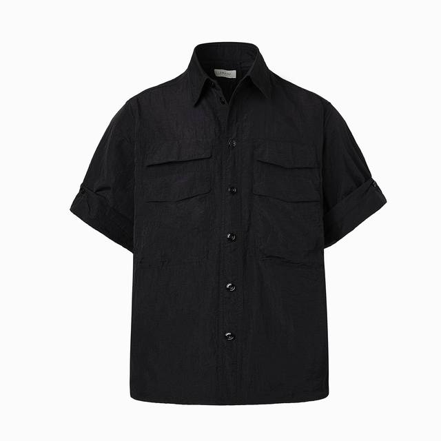 码数Xs-S-M男女同款 现货发售 自取隔天 Lema 25Ss 工装衬衫面料采用棉质含有强捻梭织面料 多口袋设计 袖口叠穿 后背镂空设计极其复杂的梭织款 工费