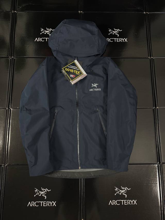 顶级品质 藏青顶级版本 Arc‘Teryx Beta Lt Gore-Tex Jacket-Men's始祖鸟户外防水硬壳全压胶冲锋衣夹克外套-Yb四次压胶工艺