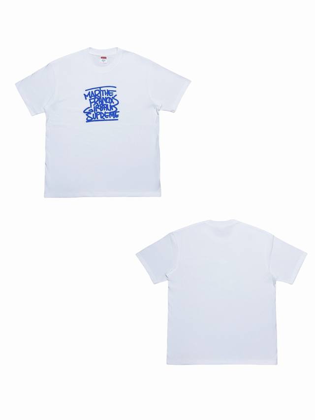 Su156# Supreme X Marithé Franois Girbaud 联名款 Ss25 Week6 胸前Logo图案舒适短袖T恤 男女同款采用圆筒无