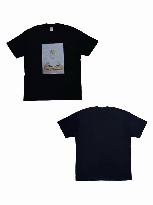 Su153# Supreme Week 1 Rick Rubin Tee 冥想打坐人物印花圆领短袖T恤 男女同款采用圆筒无缝工艺 原版工艺 衣服侧面没有缝合骨位