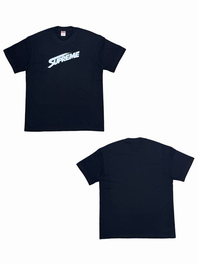 Su145# Supreme Fw23 Week7 Mont Blanc Tee 字母印花休闲圆领短袖T恤 男女同款采用圆筒无缝工艺 原版工艺 衣服侧面没有缝合