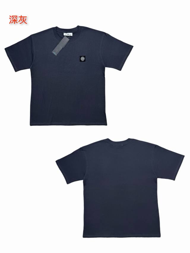 St415# Stone Island石头岛 纯色胸前徽标T恤短袖 男女同款 石头岛夏日限定的纯色胸前徽标T恤 对于懒人穿搭简直不要太方便又随意啦 Ootd穿搭