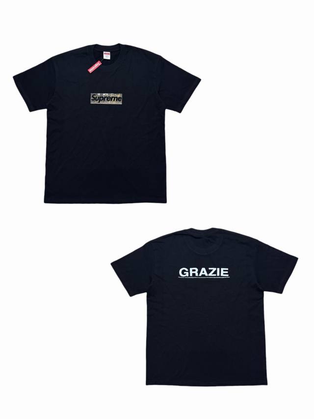 Su123# Supreme Week 11 Milan Last Supper 米兰开业限定 达芬奇 最后的晚餐 Box Logo印花纯色休闲圆领短袖T恤 男