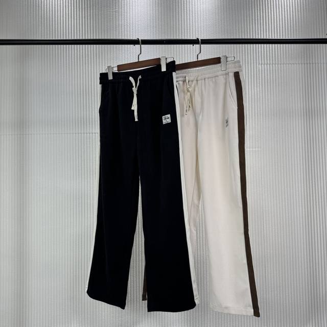 Sts511# Stussy 23Fw斯图西新款灯芯绒拼接松紧带休闲直筒阔腿卫裤推荐秋冬高街宽松 休闲男女情侣街头休闲感十足！面料定织定染高克重灯芯绒纯棉面料，