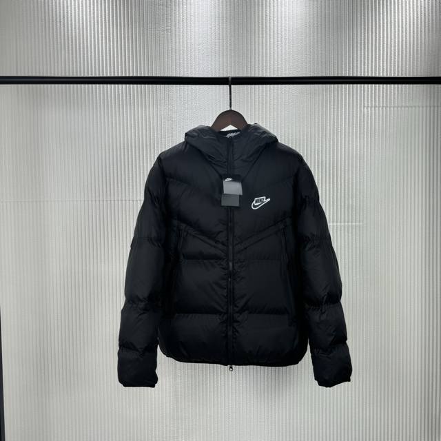 N61# 耐克冬季男女同款情侣款男士拼色拼接保暖个性时尚塔丝绒连帽棉服棉衣青年外套！小红书 抖音爆款众明星纷纷上身！采用原厂客供防风面料，选用优质塔丝绒和高端羽