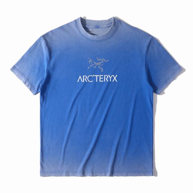 Arc’Teryx 始祖鸟 25Ss夏季经典重工艺复古做旧喷马骝短袖T恤 Oversize版型，宽松百搭！颜色：蓝色 墨绿 铁灰尺码：Ｓ M L Xl 2Xl