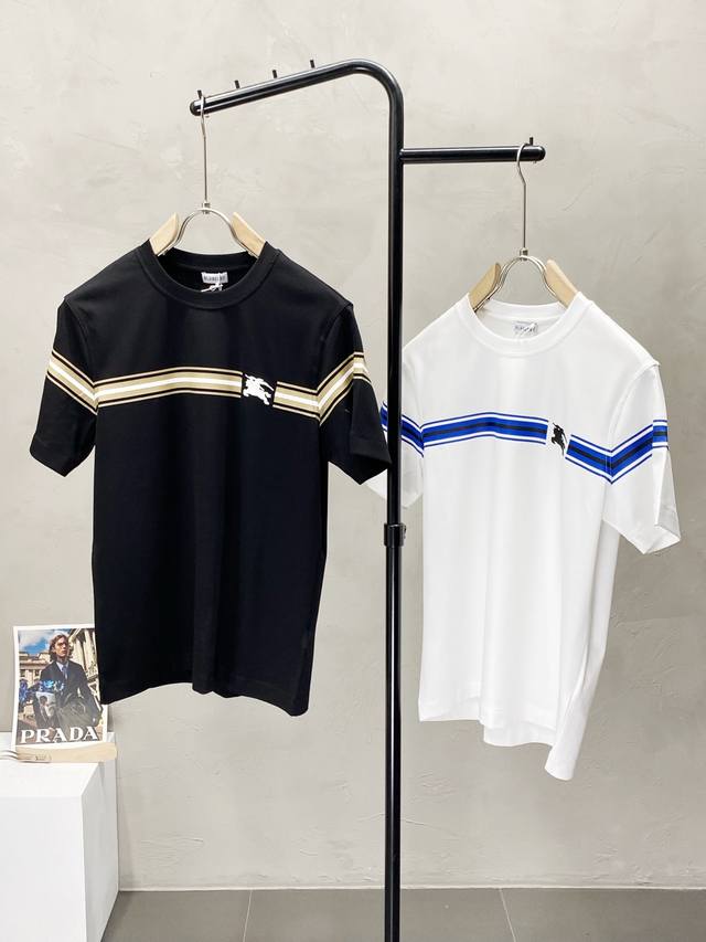 Burberry巴宝莉独家专供新款原单男士休闲短袖 高端 高版本 时尚百搭爆款进口面料 手感超柔软细腻 穿着亲肤舒适 高端精品 代工厂P精细做工 上身非常赞 男