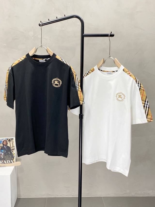 Burberry巴宝莉独家专供新款原单男士休闲短袖 高端 高版本 时尚百搭爆款进口面料 手感超柔软细腻 穿着亲肤舒适 高端精品 代工厂P精细做工 上身非常赞 男