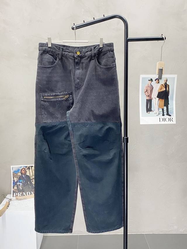 Louis Vuitton路易威登独家专供新款休闲阔腿牛仔裤高端版本！专柜 面料 透气舒适度高，细节无可挑剔，品牌元素设计理念，体现高品质。手感细腻柔软！呈现休