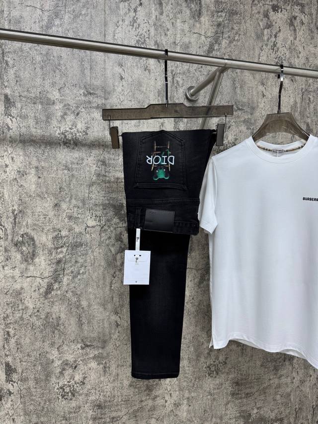 上新 25Ss 迪奥爆款早春新款牛仔裤 原版定制 带弹力 修身剪裁 经典百搭 码数29-38 35 37