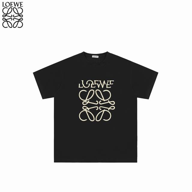 Loewe 罗意威24Ss金丝错位刺绣Logo短袖 - 面料经过2次高温缩水固色 不变形不缩水不起球 -正确Os版型 不省面料 只做穿上有效果的高质量产品 最大