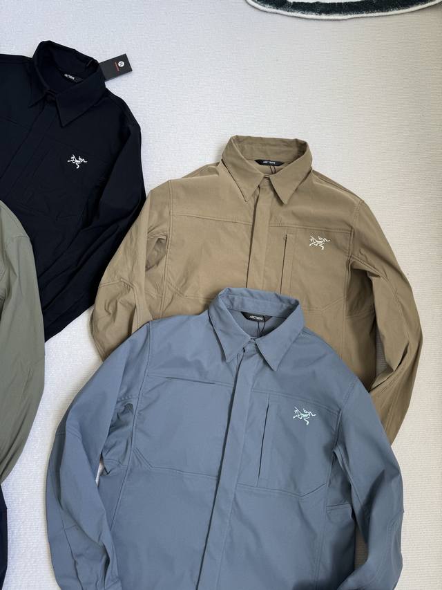 代工厂P出品！零差评！失足鸟25秋季新品！男士透气弹力工装衬衣夹克！线上线下同步！品相一级棒！客供五金面料！90%锦纶+10%氨纶！面料清爽透气亲肤舒适！吸湿排