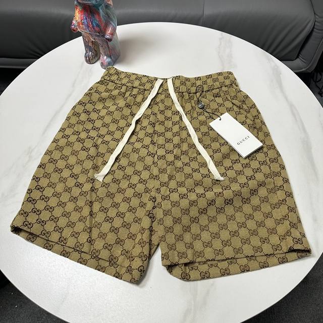 Gucci 古驰经典串标Logo休闲短裤运动裤男女同款 - 购入原版开模打造，全套定制辅料，细节决定成败 -古驰 Gucci ，1921年创立于意大利佛罗伦萨，