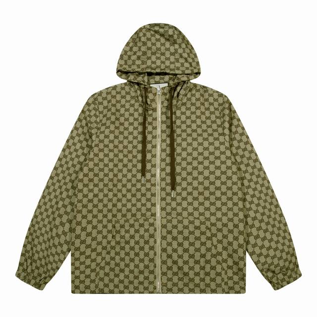 顶级版本 区别通货] 款式:Gucci古驰连帽拉链夹克外套 码数:Xs-L 全套辅料定制 颜色:图片色