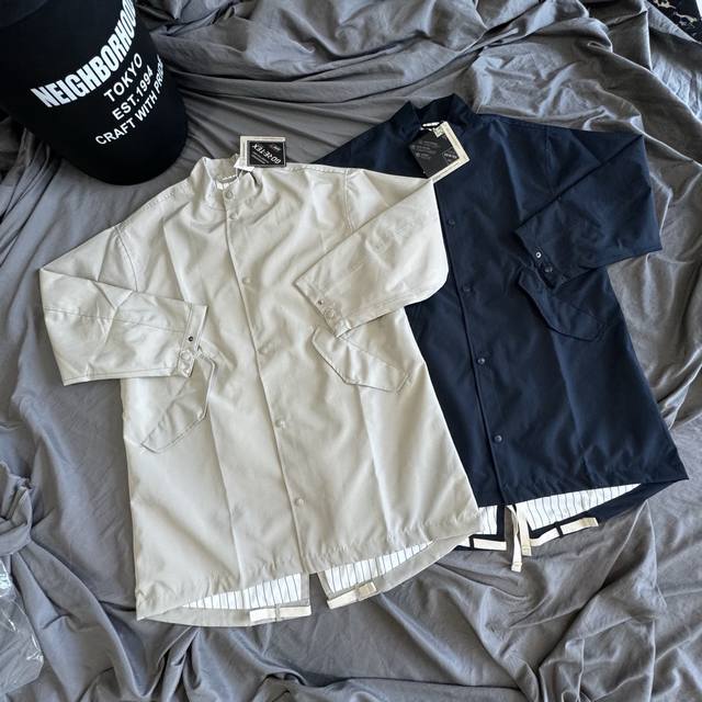 日系潮流Nanamica 2L立领长款鱼尾风衣，Goretex 双层复合面料，防水防风。