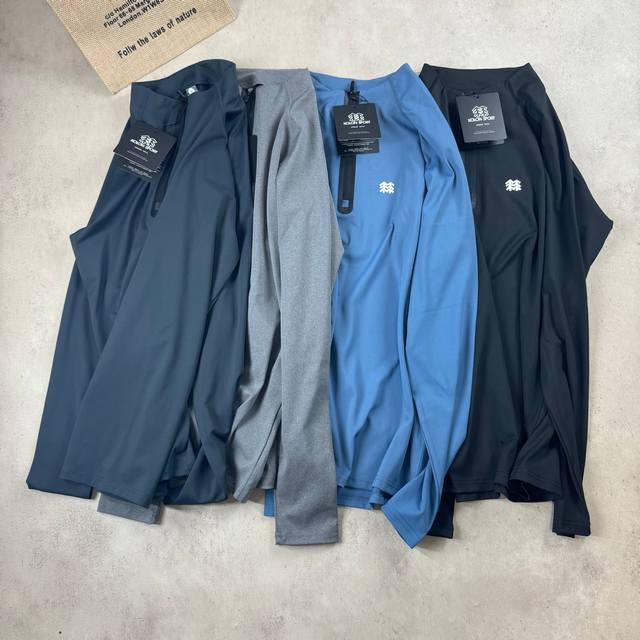 可隆 Kolon Sport25春秋季新款男士户外休闲健身跑步高弹性运动半拉链长袖 加厚高密度贴身速干透气 健身训练长袖！ A9929 立体剪裁 用心好料！柔软
