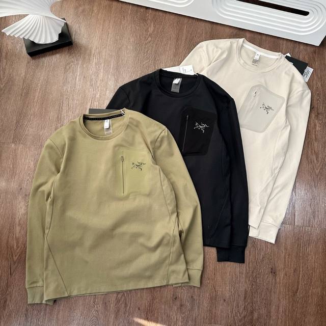 Arc’Teryx 始祖鸟春季新款长款T恤打底卫衣 高弹舒棉 贴身柔软 针织柔软蓬松 适合亲肤 能够抵御外界冷空气蓄势 紧密保暖热量回流 透气保暖 成份100的