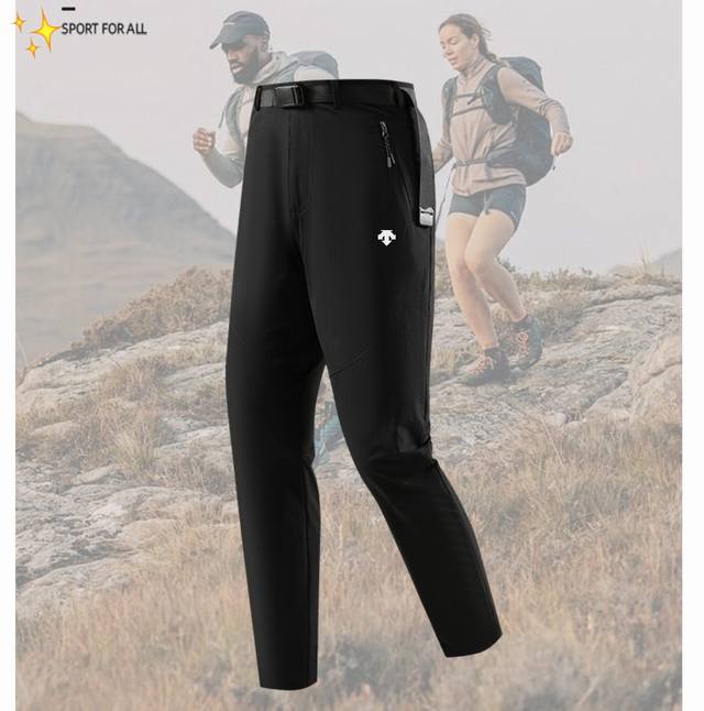 Descente 迪桑特秋新品户外冲锋裤錦氨运动登山防风防水休闲冲锋裤 88%聚酰胺纤维 12%聚氯乙烯 柔软爽肤，轻薄丝滑，防晒透气穿上的舒爽直抵你的灵魂 绝