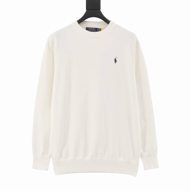 Ralph Lauren 拉夫劳伦 25Fw R80小马标圆领毛衣 采用48支高密纯棉纱线 柔软亲肤且微弹舒滑 久穿不易变形 进口丝光线立体缝制 马标刺绣轮廓清