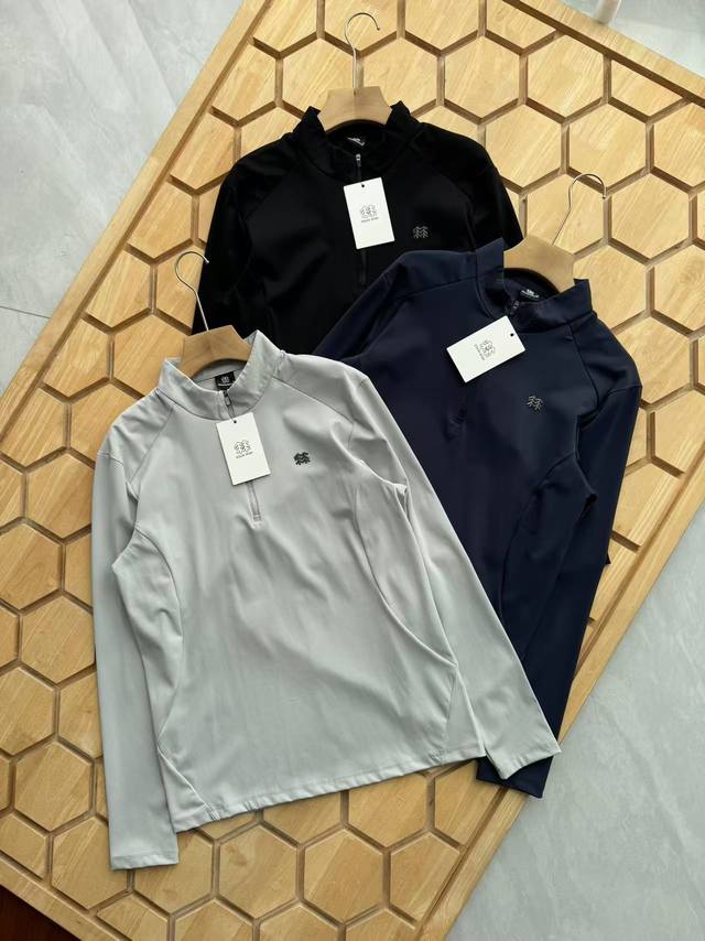 官网新款可隆 Kolon Sport男女款情侣户外运动上衣露营半拉链速干长袖打底衫 衫秋新品高端修身版立领半拉链硅胶标 柜子同步：亲肤舒适易于打理！非常的简洁大