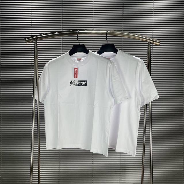 T25 Supreme Ss25 Week7 迈阿密开业限定 Miami Box Logo Tee 迷彩Logo印花百搭短袖T恤 男女同款 面料：240G双纱面