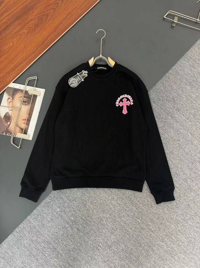 Chrome Hearts*克罗心* 秋冬最新款圆领时尚长袖卫衣，印花工艺Logo设计，400克纯棉面料！贴肤舒适，耐看又好穿，原厂工艺一丝不苟，休闲百搭必备款