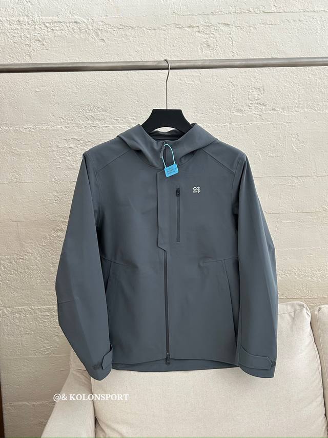 供 控 Kolon Sport-可隆情侣压胶软壳 雾霾蓝