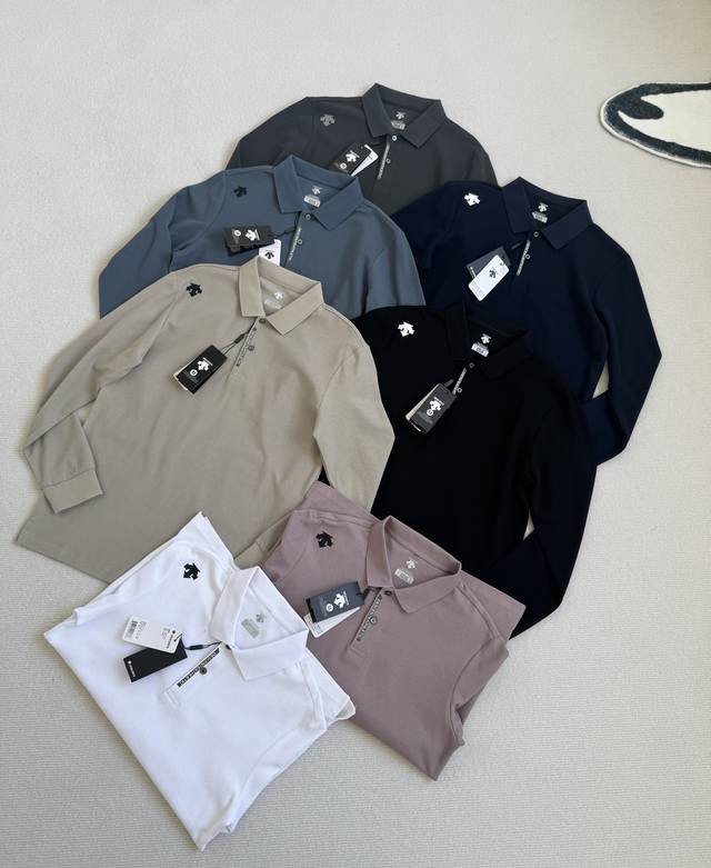 零差评口碑！Ds 迪桑特25秋季新品！男士都市通勤休闲百搭精梳丝光棉长袖Polo衫！掌柜力荐！观网门店同步！原厂代工！品相一级棒！ %精梳丝光棉材质！棉花日照时