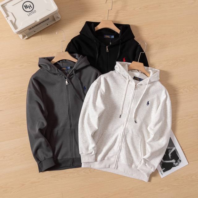 上新 顶级复刻 Ralph Lauren拉夫劳伦 当季新品 三色经典战马小标刺绣情侣华棉连帽卫衣外套！ 拉夫劳伦 专柜在售 0 严选好货！线上实体热售爆款！拉夫
