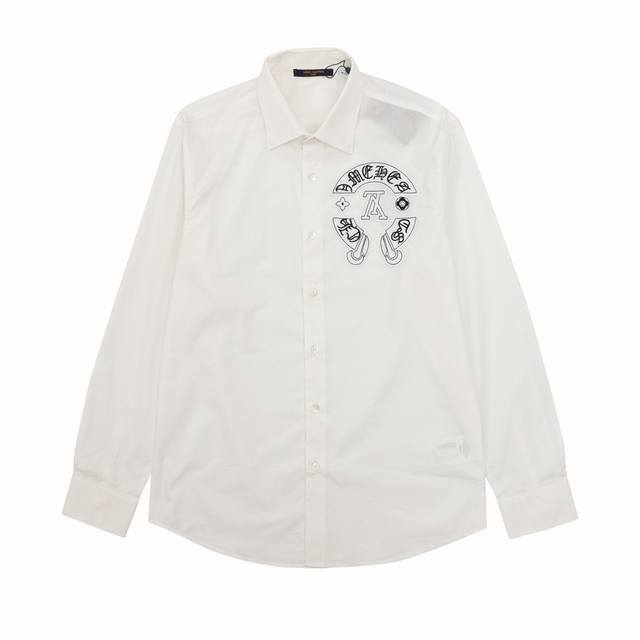 Louis Vuitton 路易威登 Chrome Hearts克罗心 联名贴布衬衫长袖 Size：S-Xxl