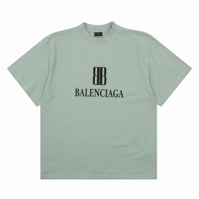 Balenciaga 巴黎世家 双B字母印花圆领短袖 Size：Xs-L