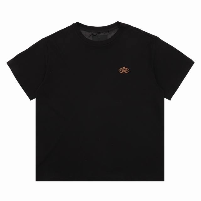 Prada 普拉达 字母刺绣徽标圆领短袖 尺码：Xs-L