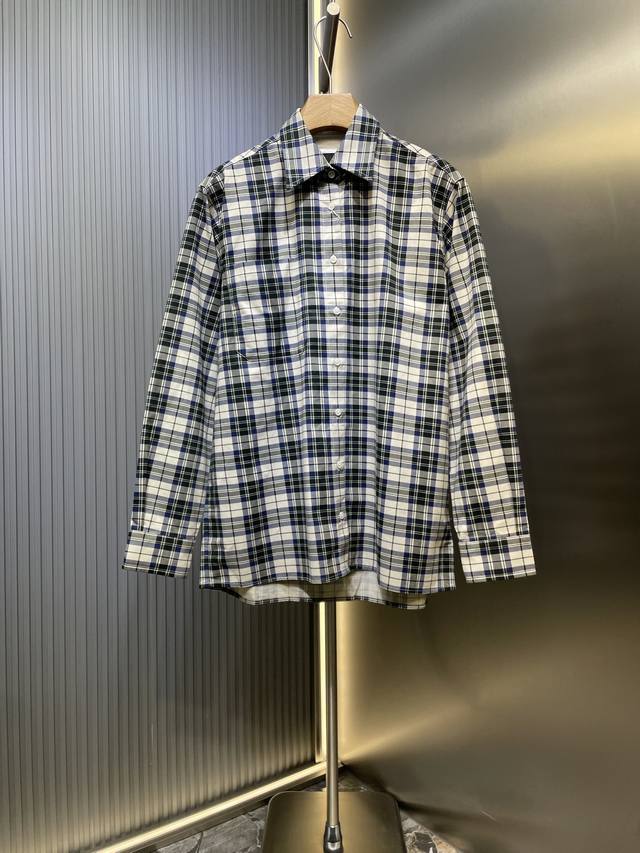 Mm6马吉拉格子双面穿长袖衬衫 Size：S-Xl