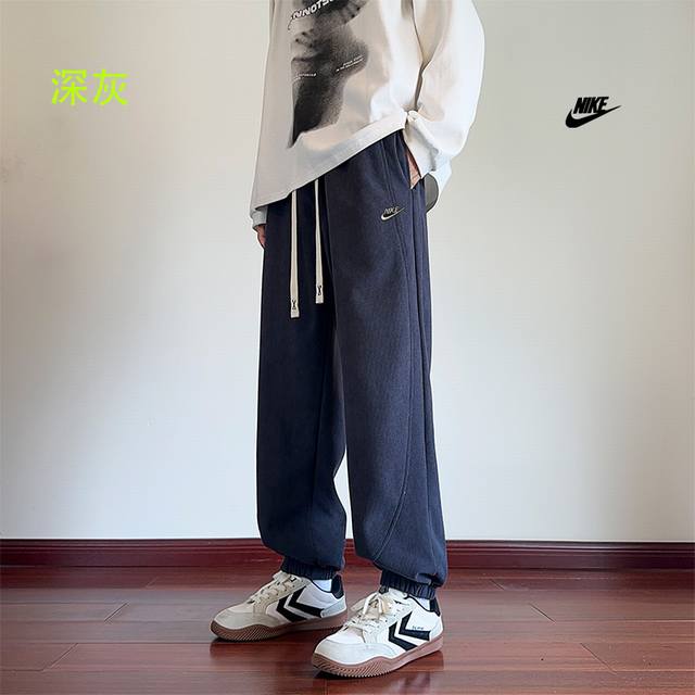Nike耐克海外版25Ss新款四色高品质宽松休闲裤 裤子版型宽松 细节完美 梭织耐磨耐脏 立体裁剪宽松版型 进口贴布刺绣标反复水洗不会开裂脱落 男女同款情侣款